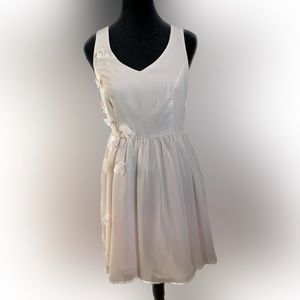 LC Lauren Conrad Ivory Floral Mini Dress